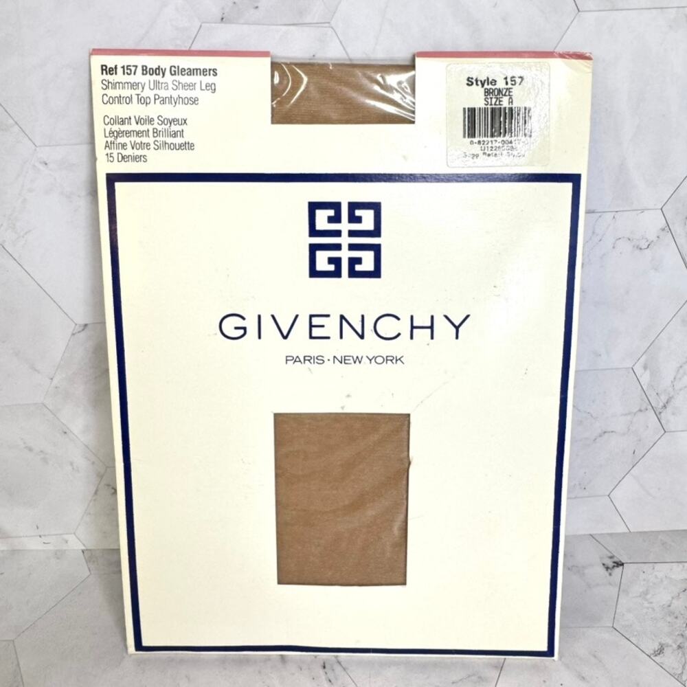 NOS Givenchy Pantyhose Body Gleamers 157 Shimmery Ultra Sheer Bronze Sz A